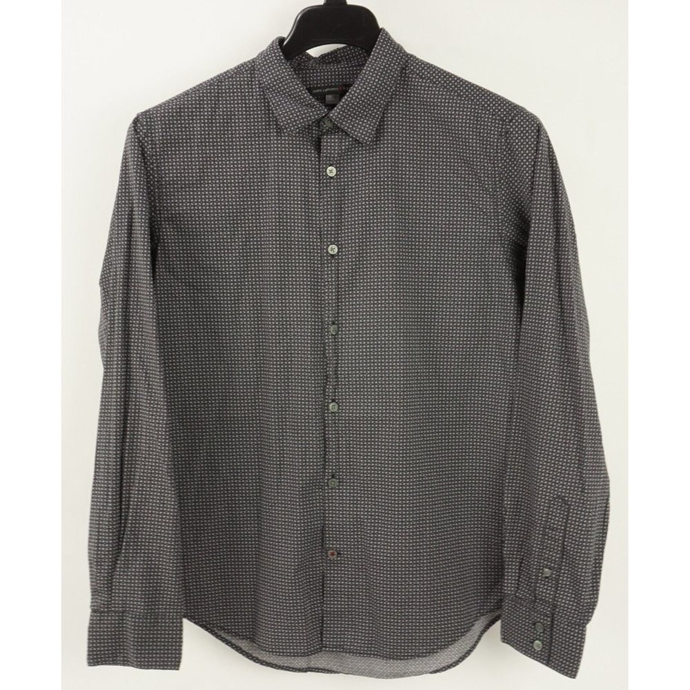 John Varvatos Star Mens Medium Long Sleeve Geometric Lightweight Button Up Shirt